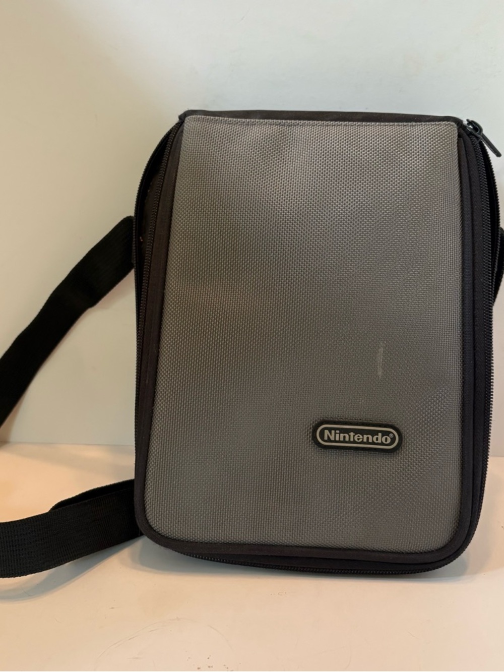 Nintendo Gray and Black Portable Travel Case with Shoulder Strap